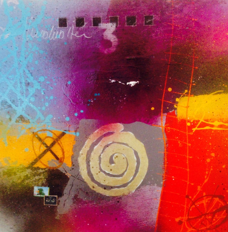 Theo koster, gemengde techniek, turbulentie verkocht voor € 95!