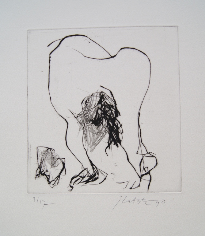 Ger Lataster abstracte ets gesigneerd - 1990 - oplage 17 ex.  kopen? Bied vanaf 125!