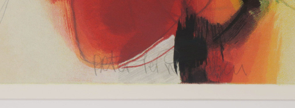 Pieter Vermeulen: Zeefdruk, Geschikt rood - Ingelijst  kopen? Bied vanaf 50!