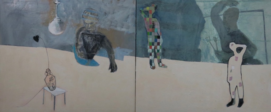 Udo Dziersk: Olieverf op doek, Schwarze Herzen lieben langer - Ingelijst (Groot) kopen? Bied vanaf 250!