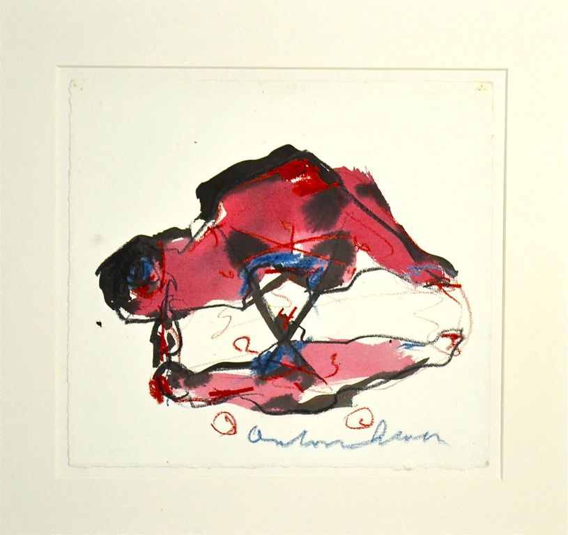 Anton Heyboer: Aquarel/krijttekening. Man/Vrouw kopen? Bied vanaf 300!