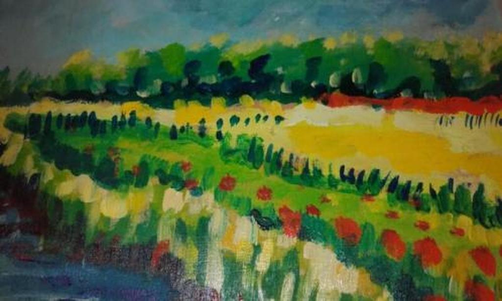 Justus Donker, acryl op paneel, 'Summer of Love' kopen? Bied vanaf 250!