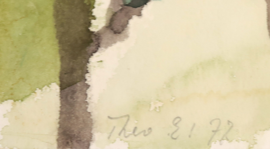 Theo Elfrink: Aquarel, Zuid-Frans landschap kopen? Bied vanaf 20!