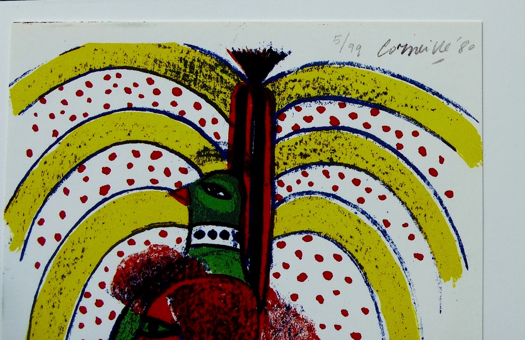 Corneille, litho: Femme et oiseaux, 1980, handgesigneerd kopen? Bied vanaf 1!