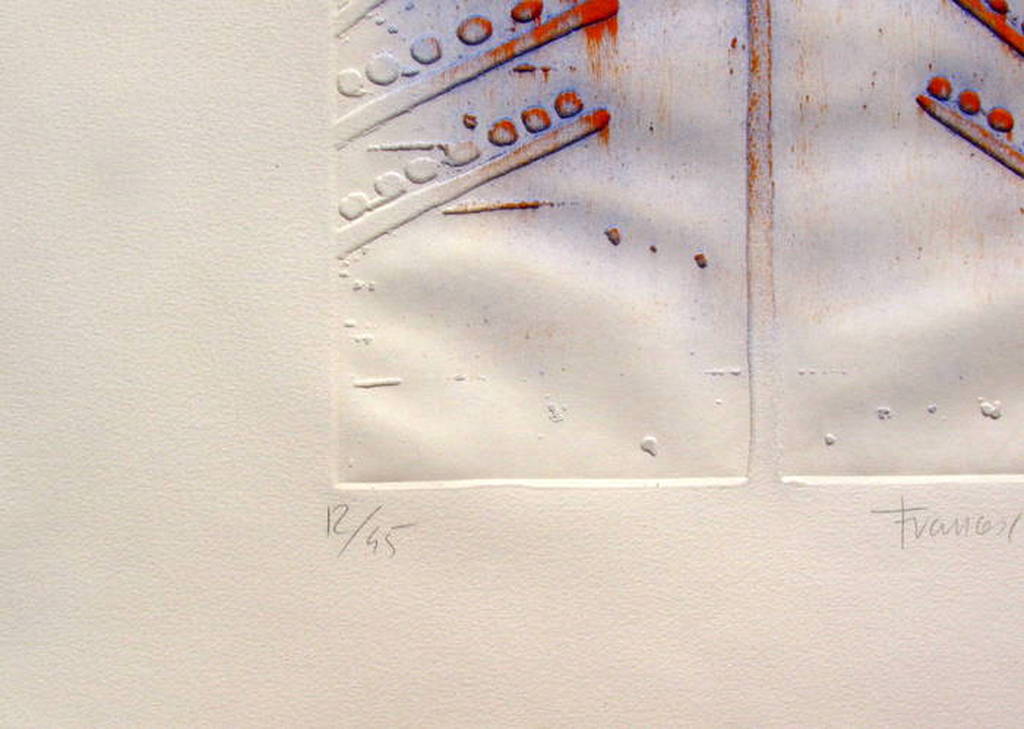 Beschilderde gravure uit 1987, genummerd (12/45) en gesigneerd, plus affiche kopen? Bied vanaf 75!
