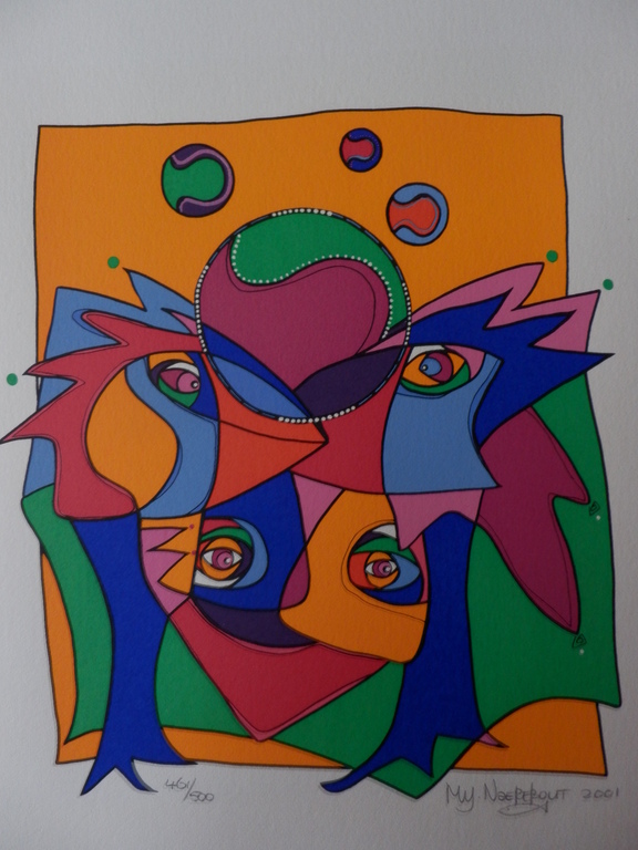 MARIANNE NAEREBOUT Zeefdruk TENNIS uit 2001 verkocht voor € 60!