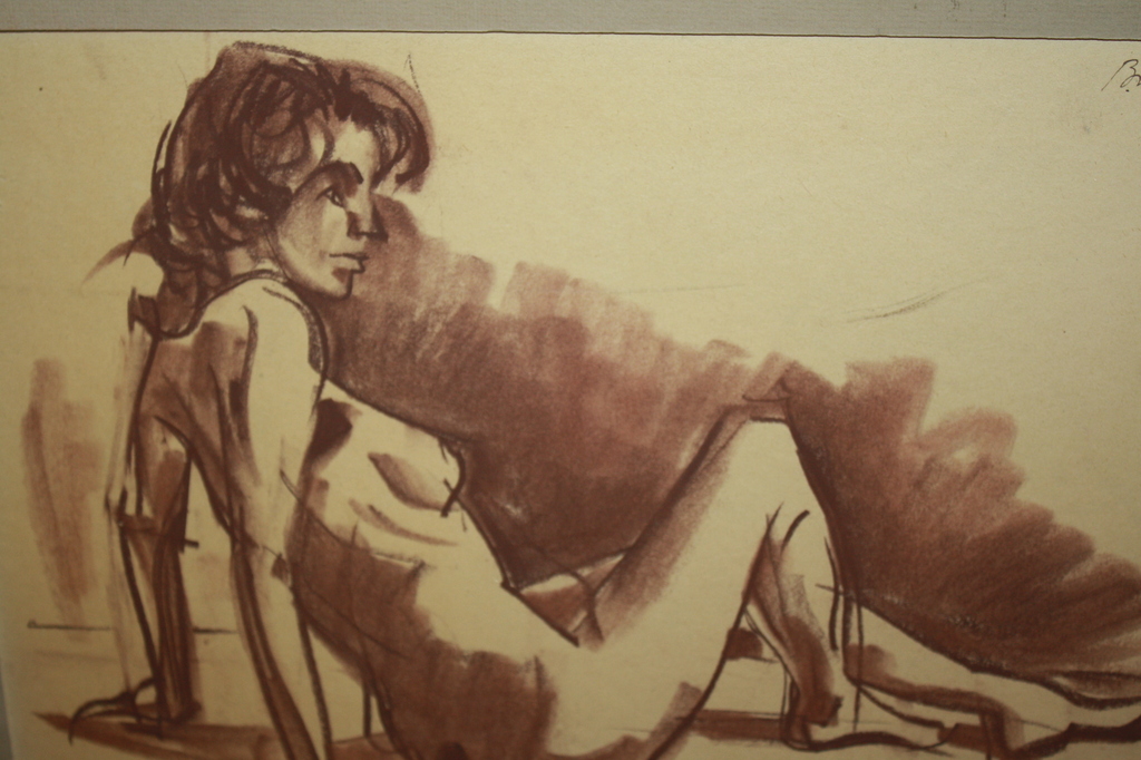 Beint Mankes - ZITTEND NAAKT - TEKENING kopen? Bied vanaf 47!