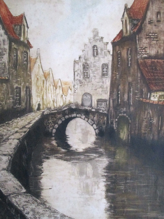 Kleurenets, de Beauvais, Paris Etching Society ca 1933 verkocht voor € 35!