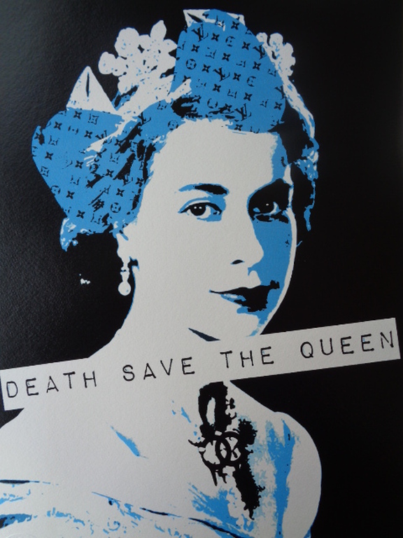 GROTE Fine Art Print, "Queen Blue" ,GESIGNEERD en COA, genummerd A/P of 1t/m100 kopen? Bied vanaf 1!