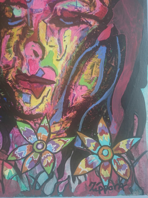 Zippora Meijer  Magic Flowers  acryl op 3D doek 50/50 cm kopen? Bied vanaf 1!