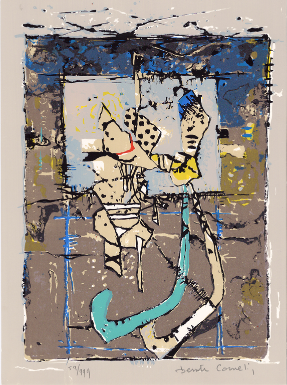 Beniti Cornelis - Zonder titel - Gesigneerde zeefdruk - 1987 verkocht voor € 40!
