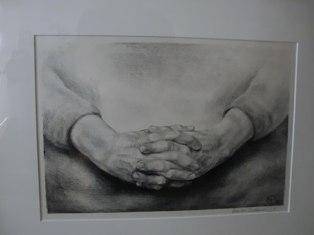 Aart van Dobbenburgh: litho, handen verkocht voor € 35!