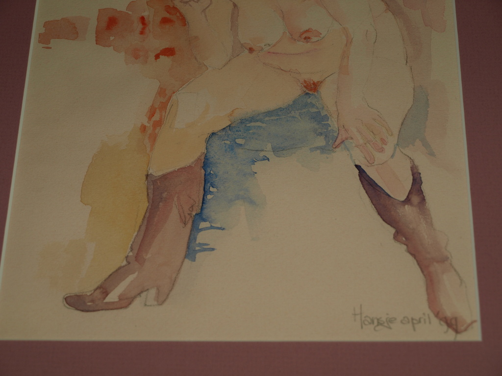 Hansje : Aquarel – Naakte vrouw 1 –Gesigneerd & ingelijst–1999 kopen? Bied vanaf 50!