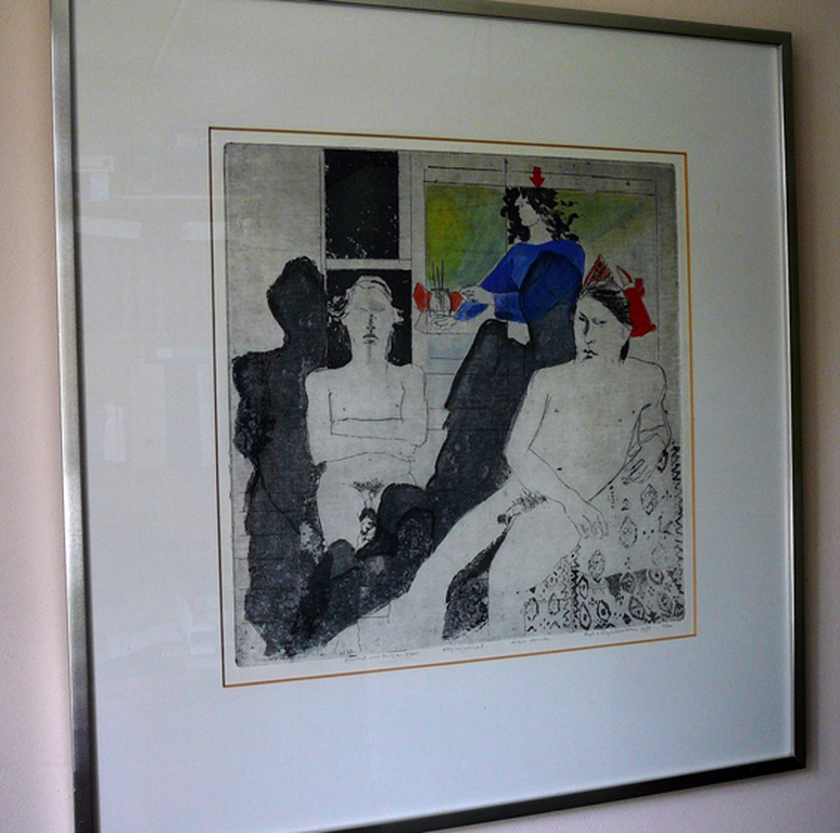 Nel van Dijkhuizen: Portret van Ralf en Koos -ets 1977- kopen? Bied vanaf 90!