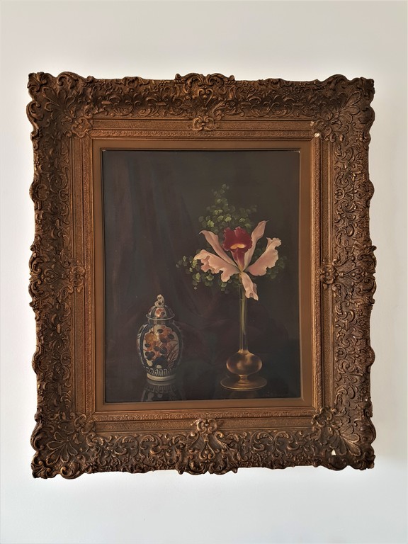 stilleven met orchidee in vaas,  verkocht voor € 225!