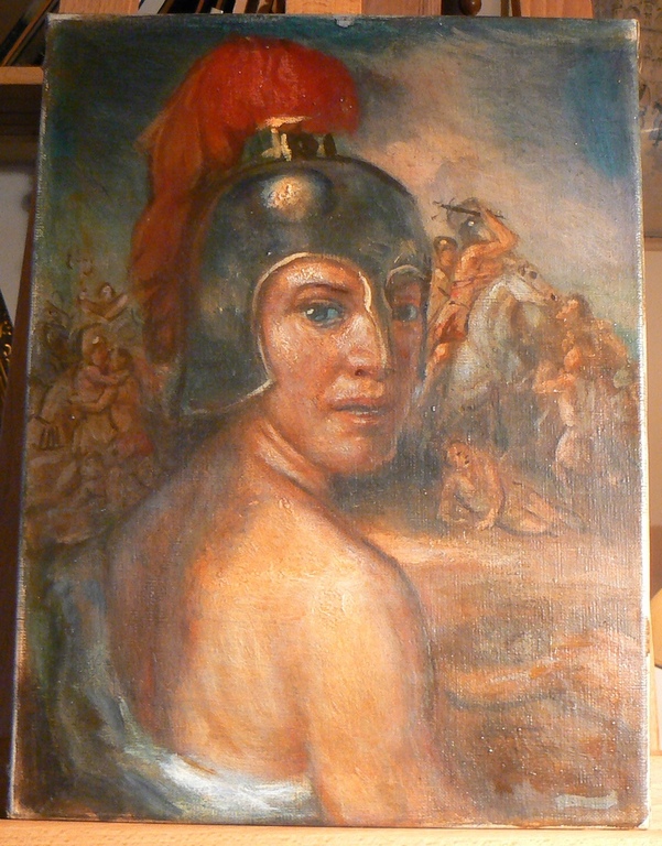 (toegeschreven aan) Henri van de Velde (1896-1969) -- olie op doek verkocht voor € 95!