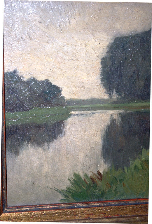 Waterlandschap - olieverf op paneel, gesigneerd  kopen? Bied vanaf 250!