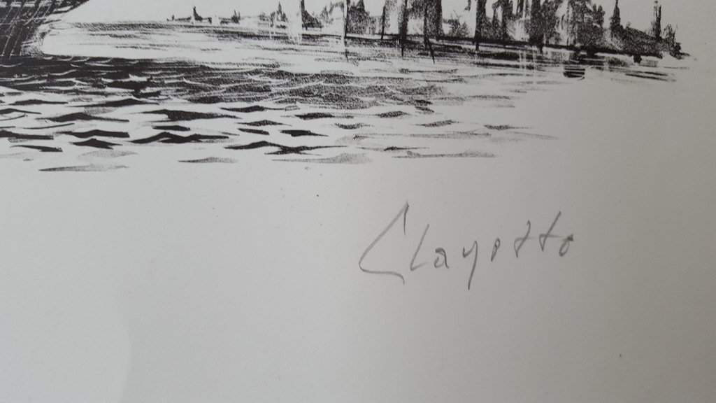 Pierre Clayette (1930-2005) - litho 45/50, signed kopen? Bied vanaf 25!
