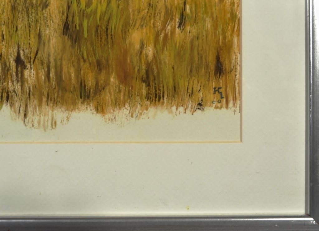 Herman Lievers: Olieverf op papier, Het moeras - Ingelijst kopen? Bied vanaf 1!