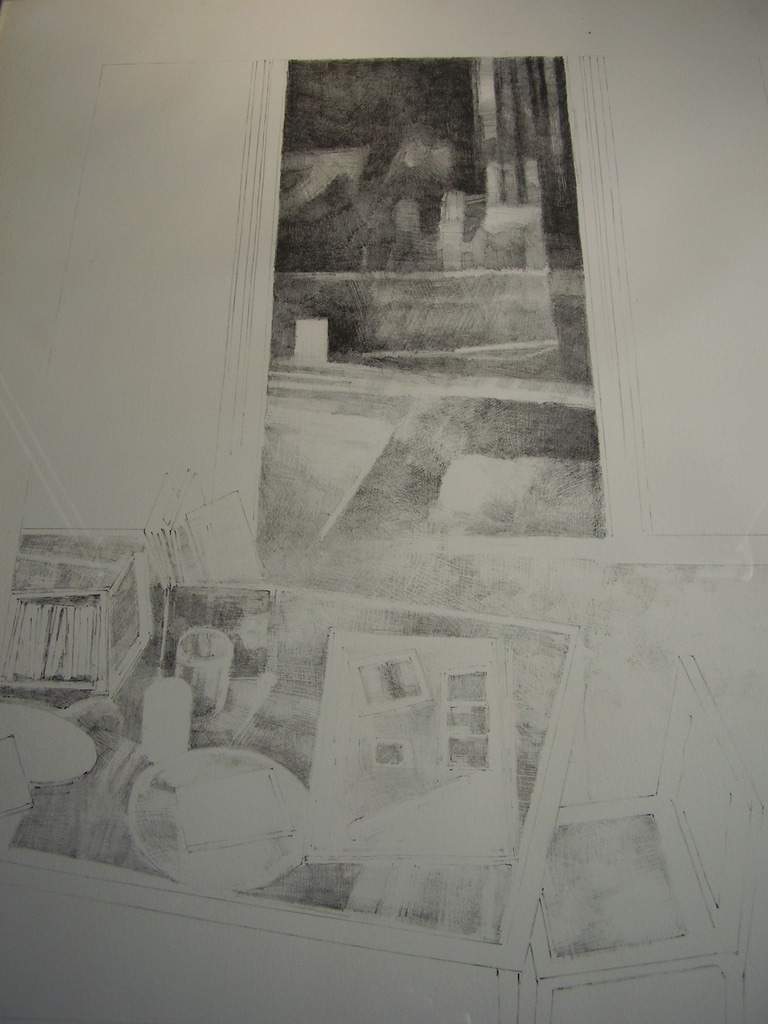 Walter Nobbe; litho, De Werktafel, 1987 verkocht voor € 45!