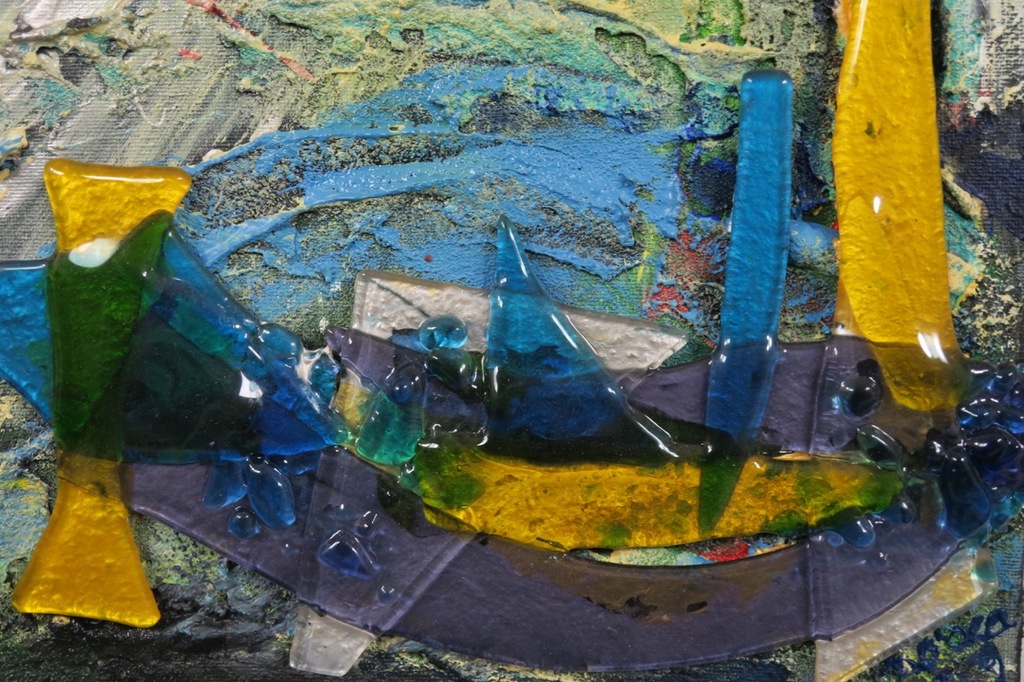 Franca Muller Jabusch: Gemengde techniek op doek, Sailing II - Ingelijst kopen? Bied vanaf 100!