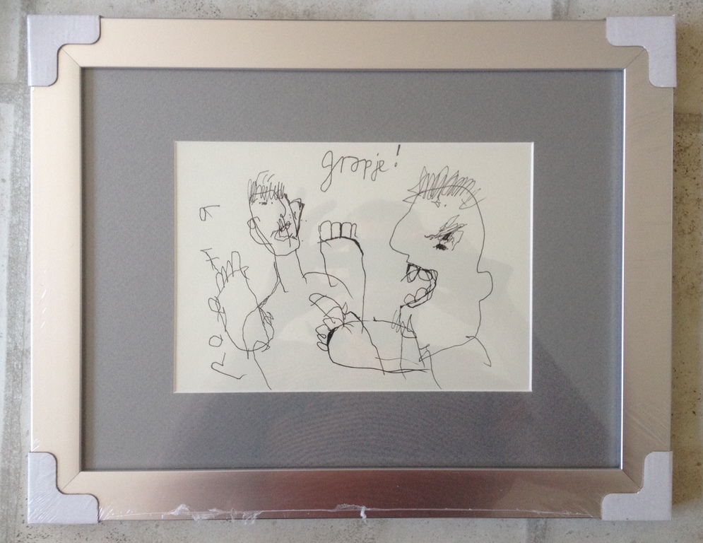 Herman Brood - originele tekening - inkt (uit injectienaald op papier/ingelijst kopen? Bied vanaf 1!