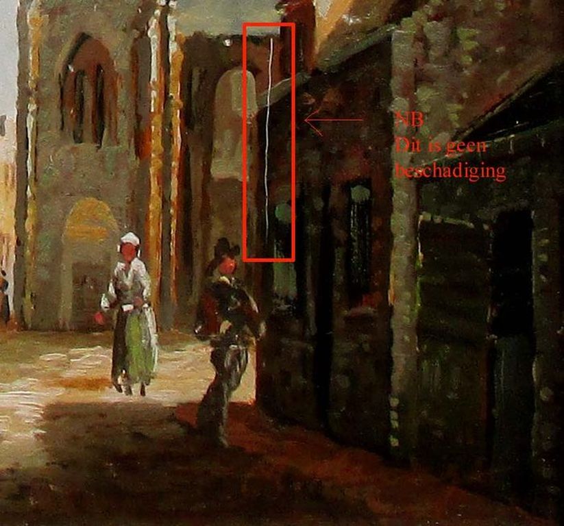 Kunstenaar onbekend: Olieverfschilderij, Stadsgezicht kopen? Bied vanaf 15!