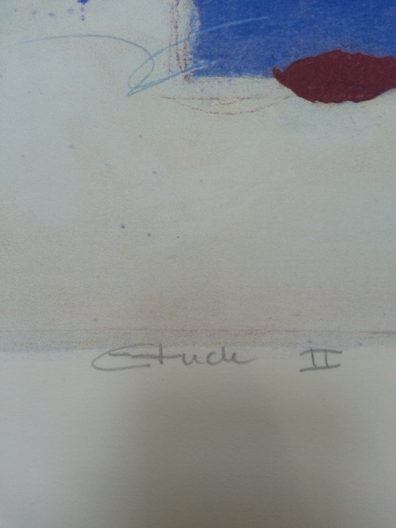 Ron van der Werf, zeefdruk op papier, titel:" Etude II" kopen? Bied vanaf 50!