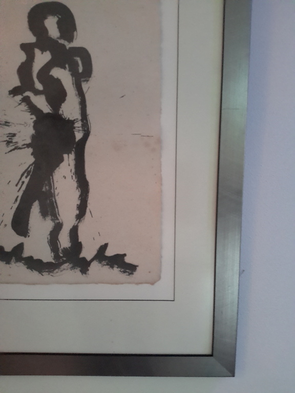 Anton heyboer ; oost Indisch inkt op handgeschept papier van lompen staande man  kopen? Bied vanaf 200!