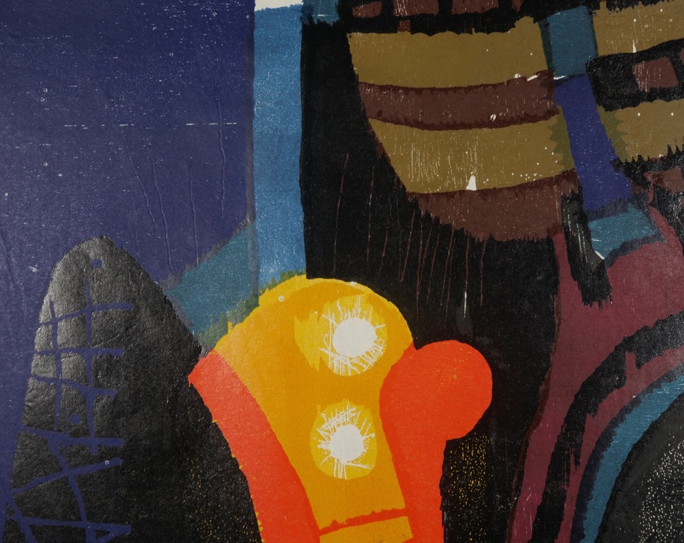 Guillaume Le Roy: Houtsnede, Abstracte compositie III kopen? Bied vanaf 70!