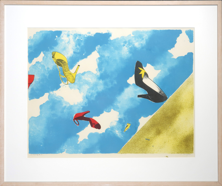 Cor de Jong: Kleurenlitho, Zonder titel - Ingelijst kopen? Bied vanaf 20!