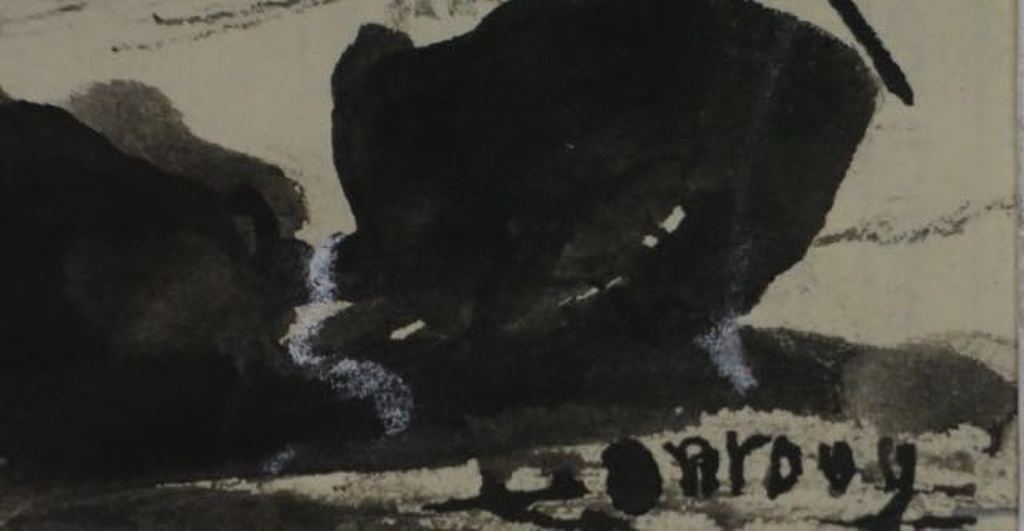 Jan van Anrooy: Inkttekening, Landschap kopen? Bied vanaf 1!