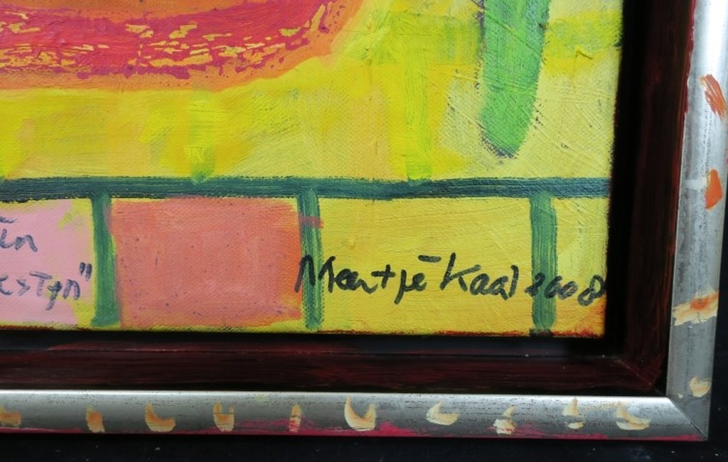 Meertje Kaal: Acryl op doek, Schip in de woestijn - Ingelijst kopen? Bied vanaf 1!