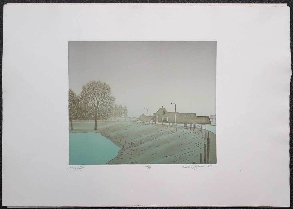 Hans Heijman, ets, Vleugeldijk 1985 kopen? Bied vanaf 20!