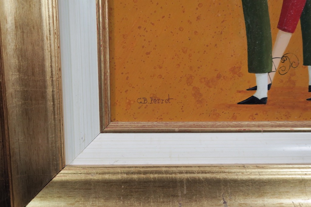 Carole B. Perret: Olieverf op board, Tortelduiven - Ingelijst kopen? Bied vanaf 85!