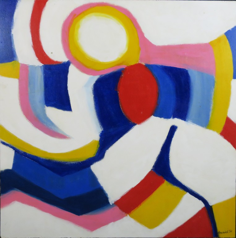 Annemiek Tjepkema: Acryl op board, Abstracte compositie III kopen? Bied vanaf 1!