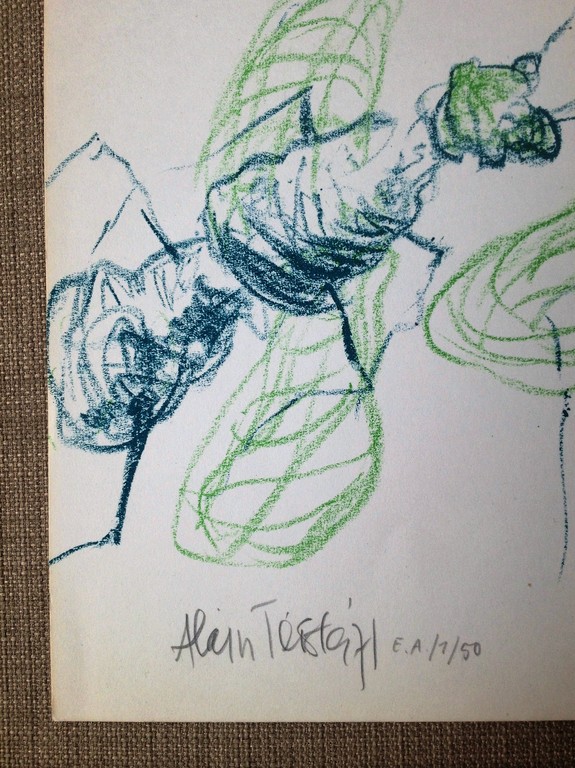 Alain Teister : Kleurenlitho , zonder titel naar mierengedicht Remco Campert kopen? Bied vanaf 1!