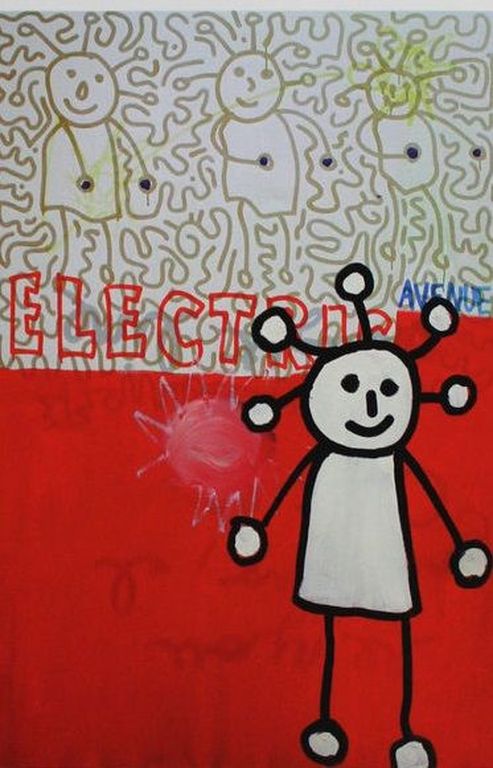 Paul Kostabi - Electric avenue - Giclee - Handgesigneerd - Oplage: 75 - 2014 verkocht voor € 35!