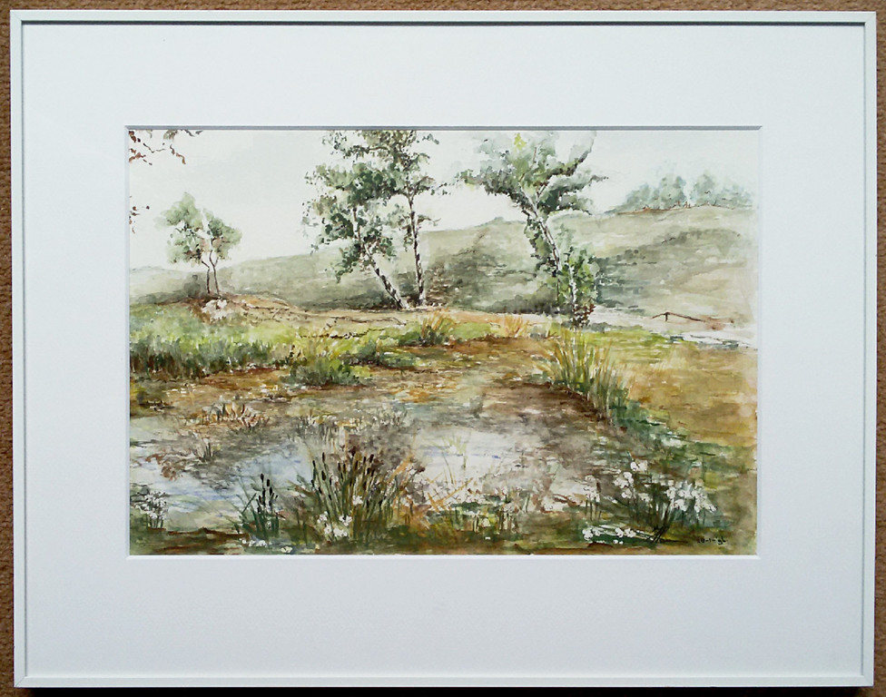 Landschap, aquarel (mooi ingelijst) kopen? Bied vanaf 1!