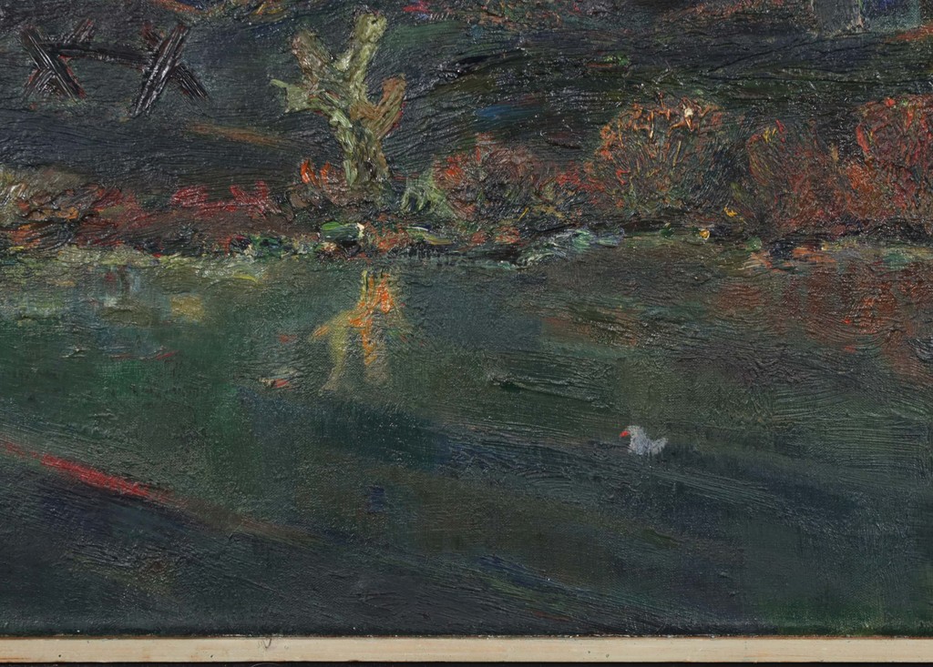 Dirk Breed: Olieverf op doek, Gezicht op Kolhorn - Ingelijst kopen? Bied vanaf 850!