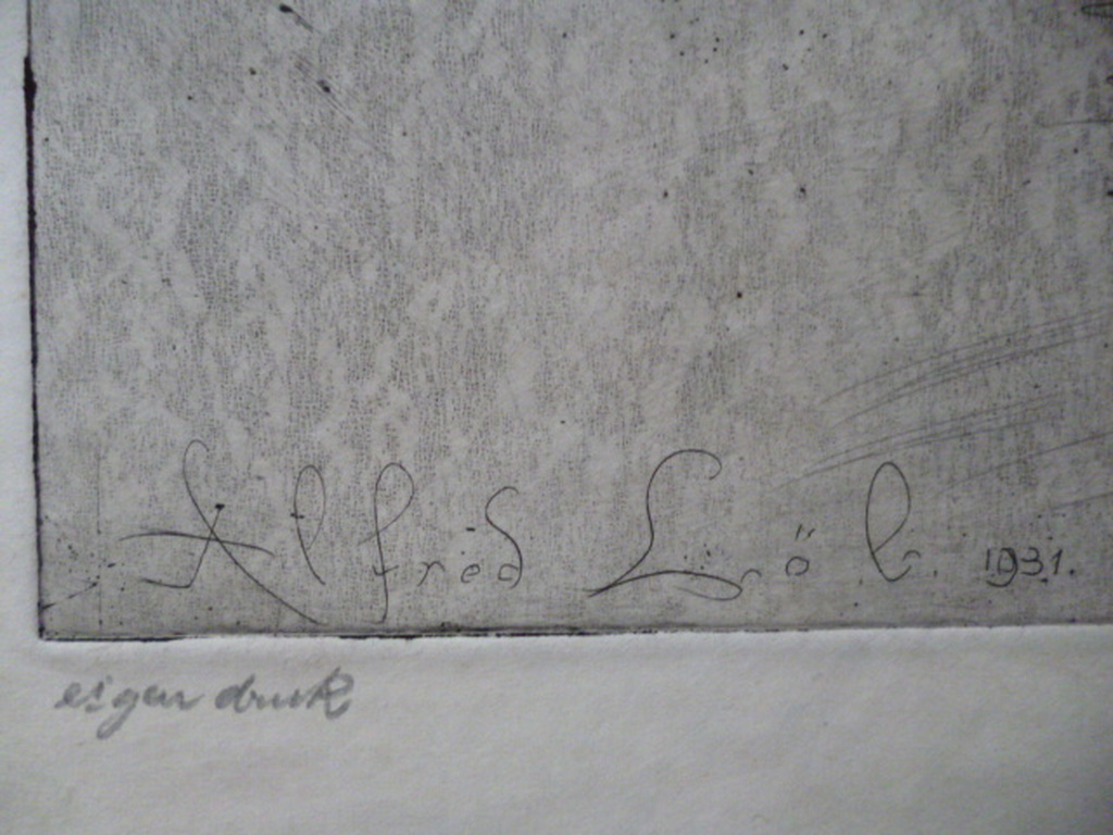 Alfred Löb - ets - Zittende vrouw met bontjas kopen? Bied vanaf 40!