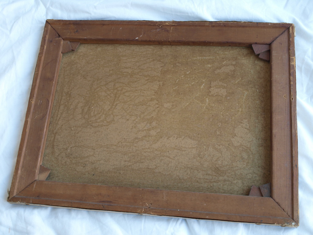 Onduidelijke signatuur : Olieverf op doek – Bosgezicht in de winter  kopen? Bied vanaf 50!