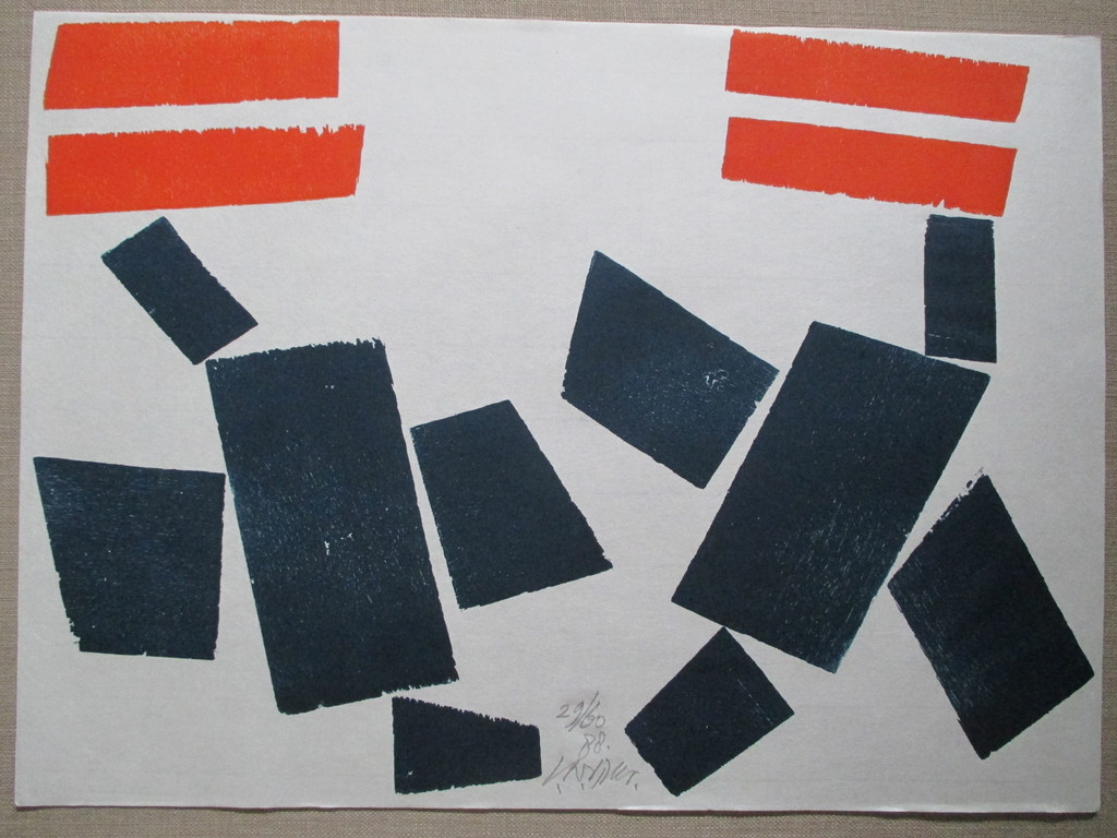 Carel Visser, houtdruk "Vliegen" 1988, 29/60 ex. kopen? Bied vanaf 130!