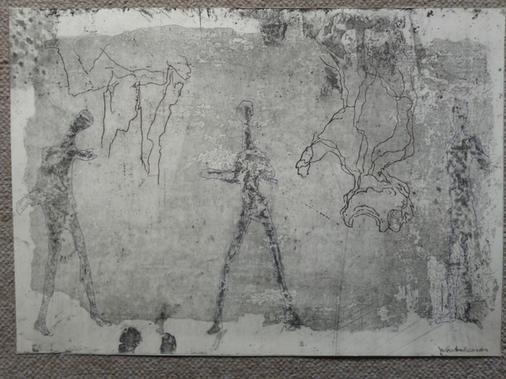 Wout van Heusden - ets - Abstract verkocht voor € 35!