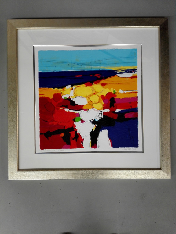 Frank Lejeune, zeefdruk op papier in lijst, Titel: First visit Toscane kopen? Bied vanaf 75!