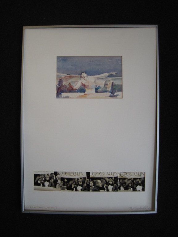 Geëngageerde Kunst Foto/Aquarel "it's a Mans World" Alex Lichtveld Amsterdam1971 kopen? Bied vanaf 1!