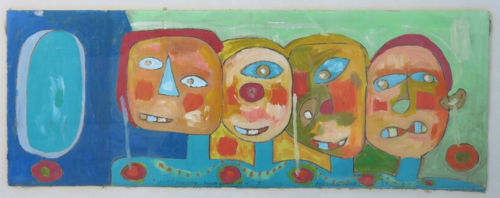 Meertje Kaal: Acryl op karton, Veelkoppig vastgoed BV I - Ingelijst kopen? Bied vanaf 1!