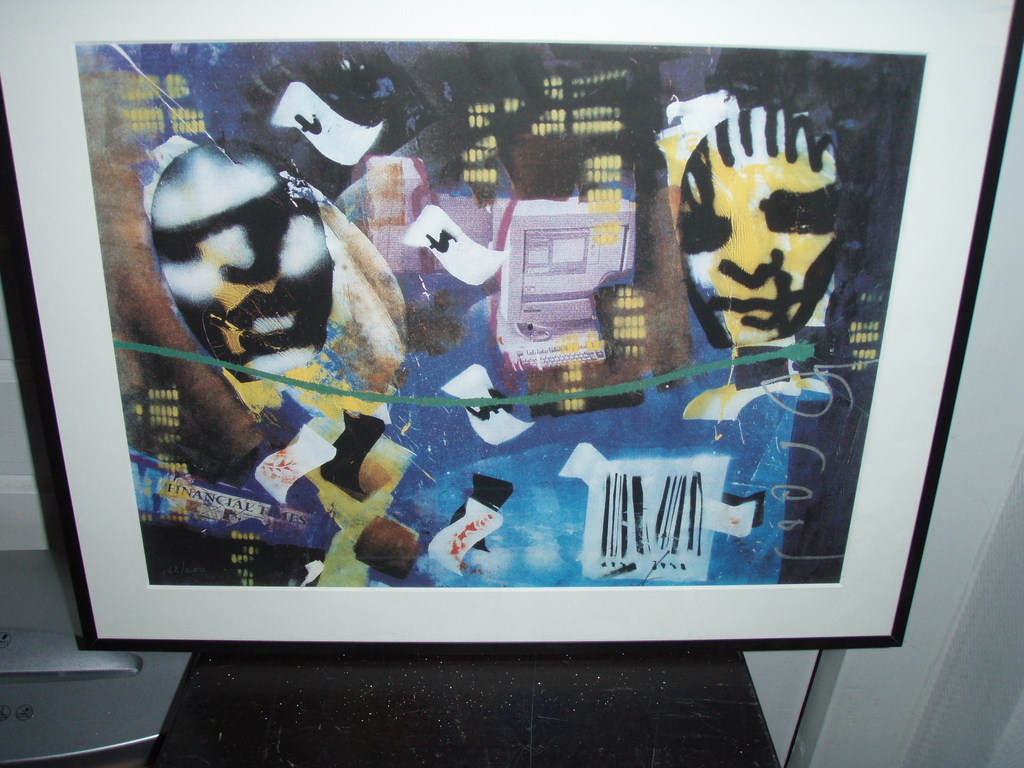 Herman Brood, zeefdruk op papier, Financial Times kopen? Bied vanaf 150!