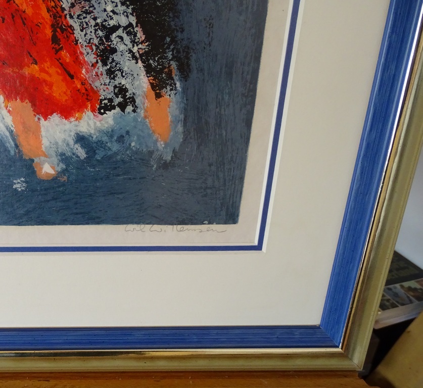 Will Willemsen (1943)  --  Zeefdruk  --  Red Dress kopen? Bied vanaf 70!