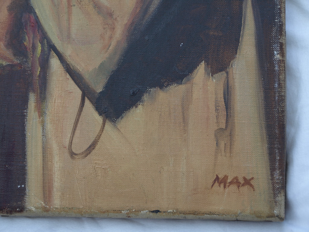 Gesigneerd ‘Max’ : Olieverf op doek – Oriëntaalse voorstelling – 60 x 40 cm  kopen? Bied vanaf 1!